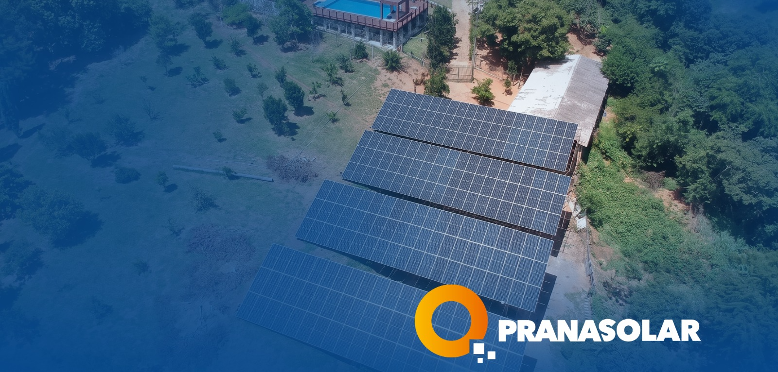 Usina solar em propriedade rural