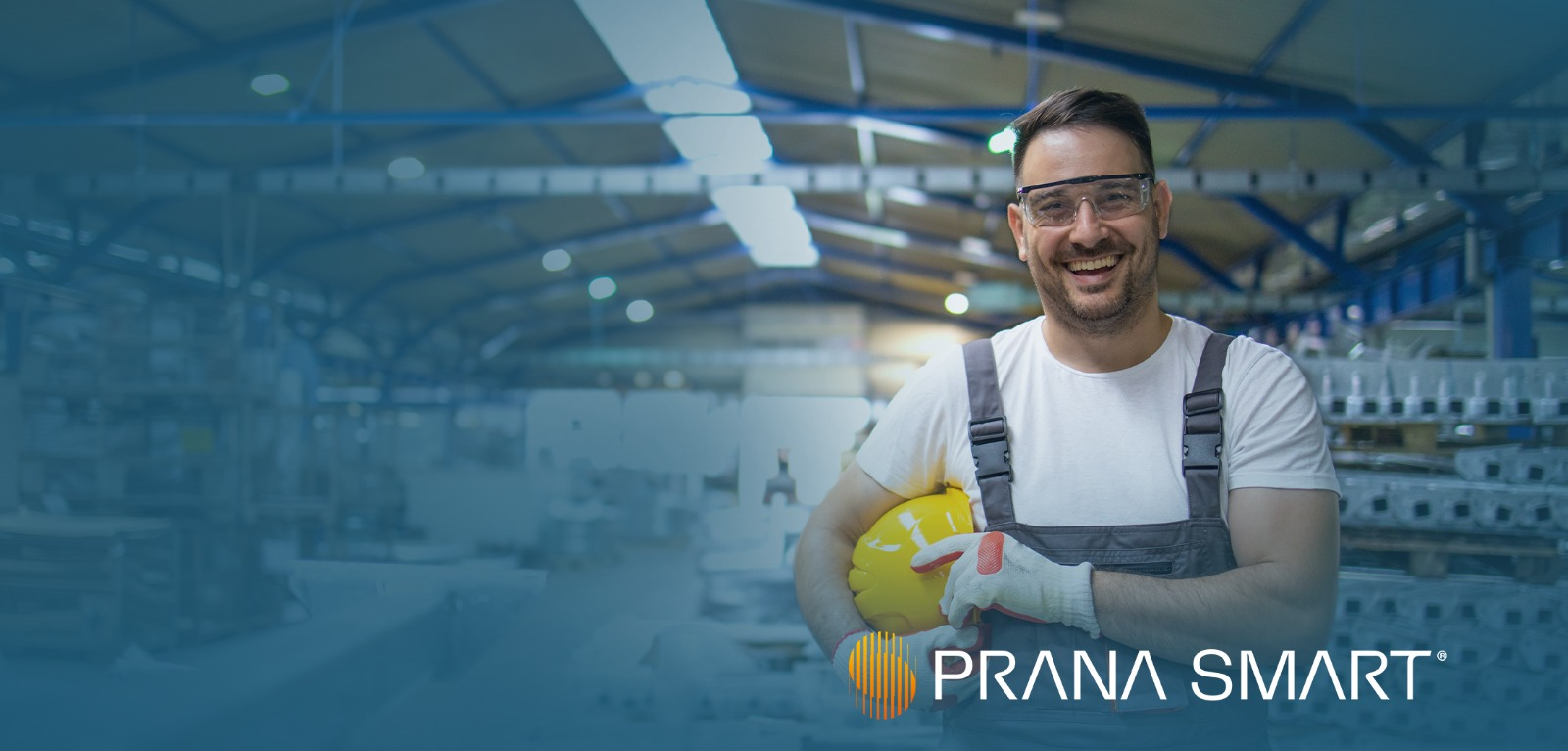 Colaborador em indústria com produção protegida pela Prana Smart